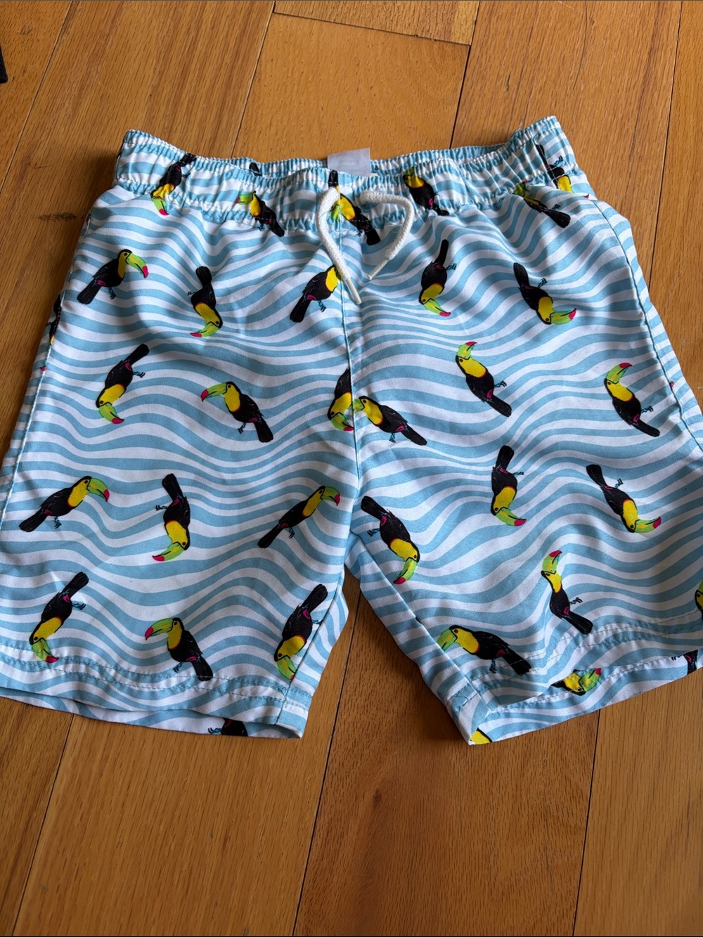Appaman Light Blue Toucan Swim Trunks